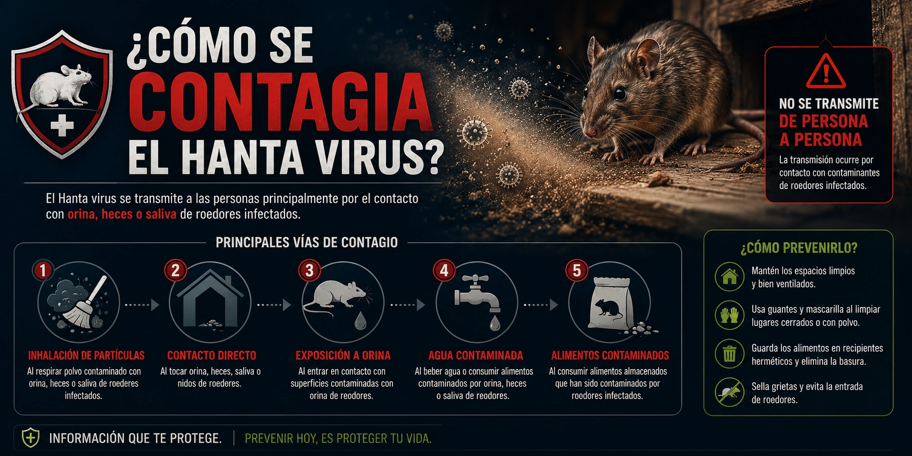 ¿Cómo se contagia el hanta virus?